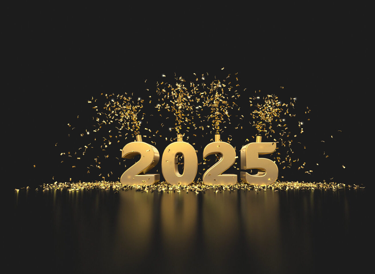 Jahreszahl 2025 für die Rückschau auf 2025